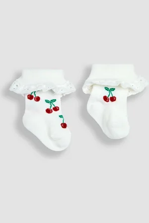 JoJo Maman Bébé 2-Pack Frilly Socks4 - 6 år (104 - 116cm)