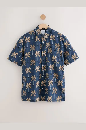 Next 100% Bomuld Palm Printed Kortærmet SkjorterStor