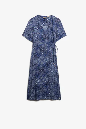 Superdry Printed Wrap Midi Dress44