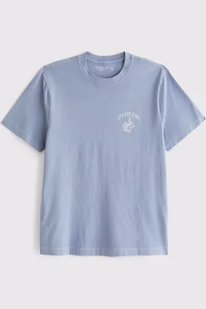 Abercrombie & Fitch Blue Back Print Short Sleeve 100% Cotton T-Shirtxlarge