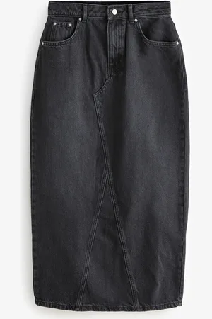 Next Hourglass Maxi Back Split Denim 100% Cotton Skirt40 Petite