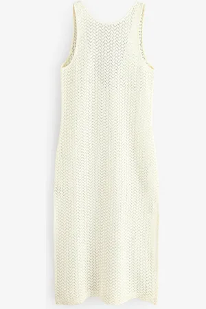 Roxy Playa Mood Hæklet Midi Beach 100% Bomuld Kjolemedium