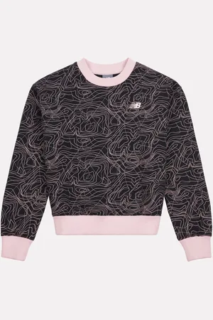 New Balance Girls AOP Brush Back Sweatshirt8 - 9 år (128 - 134cm)