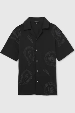 Reiss Stockwell Cotton Paisley-Embroidered ShirtL