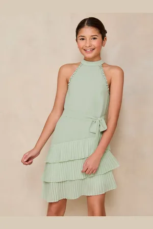 Lipsy London Halter Embellished Tiered Occasion Dress (5-16yrs)7 år (122cm)