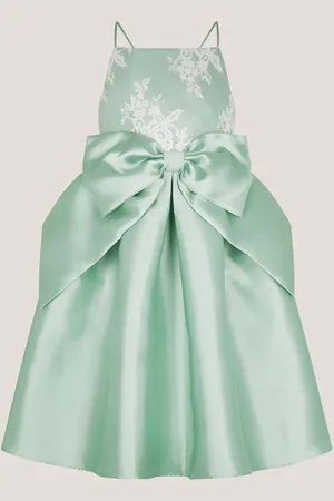 Monsoon Juniper Satin Lace Bow Bridesmaid Dress152158cm