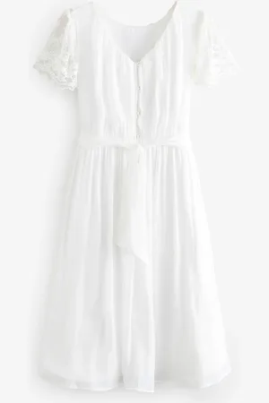 Angel & Rocket Lace Sleeve Aria Maxi Dress12 år (152cm)
