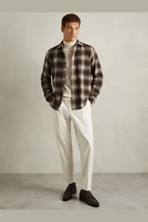 Reiss Crosby Check Patch-Pocket Overshirt With WoolL