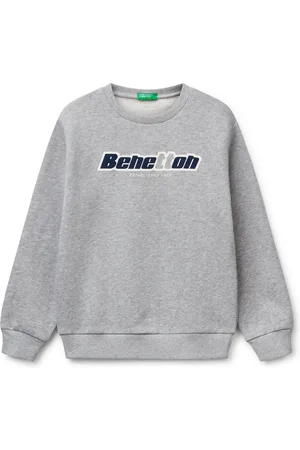 Benetton Boys Logo 100% Cotton Sweatshirt 6 - 7 år (116 - 122cm)