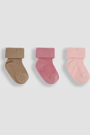 JoJo Maman Bébé Fold Over Socks 3 PackNyfødt