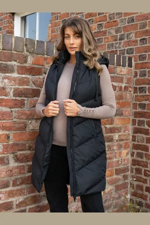 Threadbare Longline Med hætte Polstret Gilet38