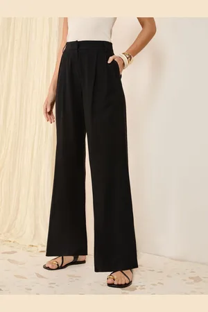 Friends Like These Wide Leg Tailored Trousers With Linen44