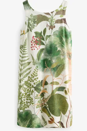 Next Kew Collection Hør Scoop Back Mini Shift Kjole52