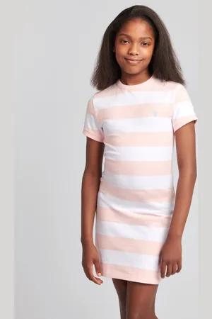 U.S. Polo Assn. U. S. Polo Assn Girls Striped Sleeveless Polo Dress166168cm