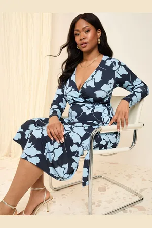 Friends Like These Long Sleeve Wrap Midi Dress56