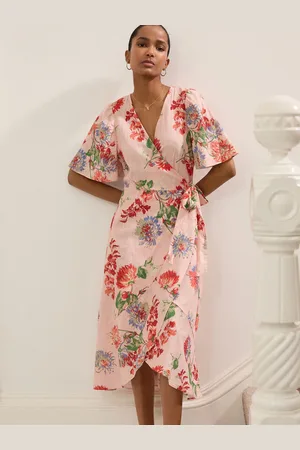 Next Flutter Sleeve Wrap Midi Dress44