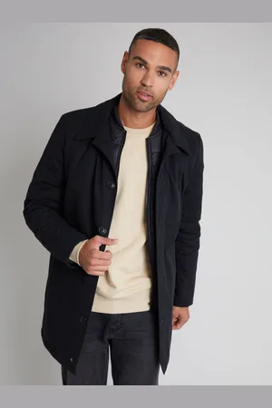 Threadbare Showerproof Mock Layer Padded Mac CoatXL