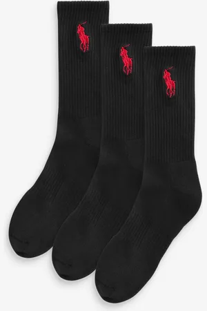 Ralph Lauren Large Pony Logo 3-Pakke Crew SokkerEn