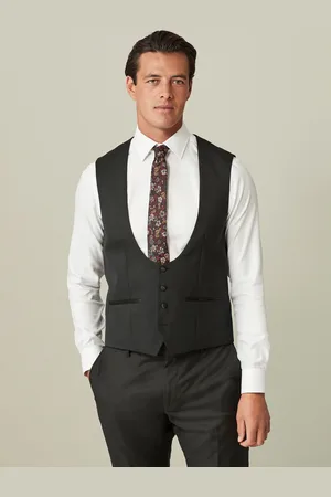 Next Normal pasform Wool Blend Shiny Tuxedo Vest46 Regular (UK 36 R)