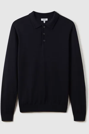 Reiss Trafford poloshirt i merinouldM