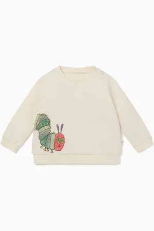 Mori Cream Very Hungry Caterpillar 100% Organic Cotton Sweatshirt98104cm