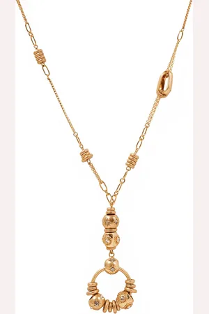Bibi Bijoux Gold Tone Vintage Charm Long Pendant NecklaceEn