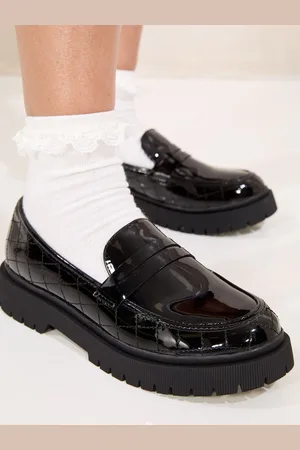 Lipsy London Chunky Quilted Loafer School Shoes