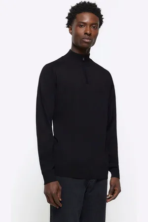 River Island Slim Fit Half Zip TrøjeS