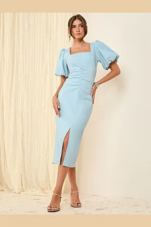 Friends Like These Sculpt Stræk Bubble Sleeve Skræddersyet / tætsiddende Kjole46