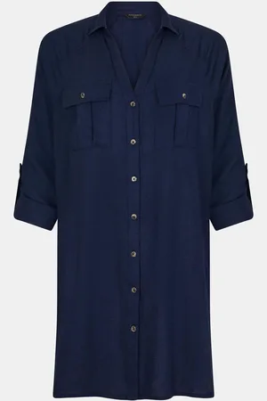 Accessorize Long Sleeve Beach Cover-Up Shirtlarge