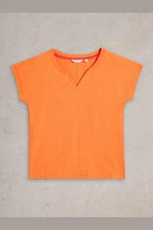 White Stuff Nelly Notch Neck 100% Bomuld T-shirt