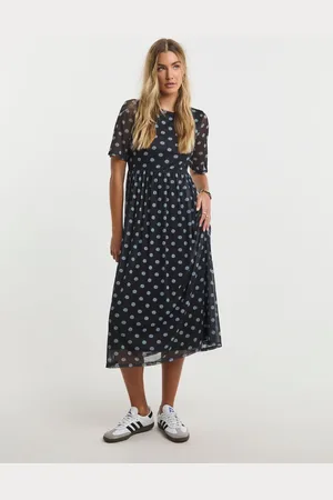 Simply Be Mesh Short Sleve Midi Dress