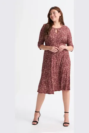 Scarlett & Jo KeyHole Wine Midi Dress52