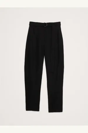 Banana Republic High-Rise Barrel Tencel Linen Trousers36