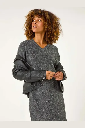 Roman Sequin Detail Stretch Jumper Dress46