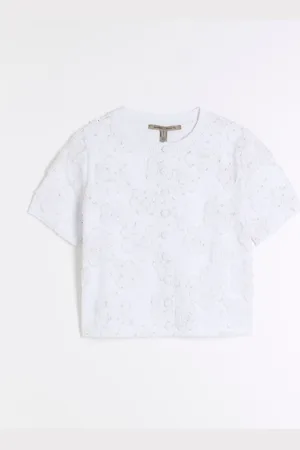 River Island Kortærmet Blomster Tryk Cardiganlarge