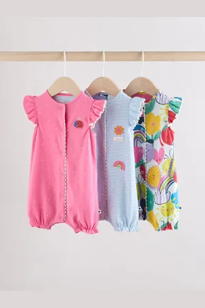 Next Tryk Baby 100% Cotton Rompers 3 Pakke50cm