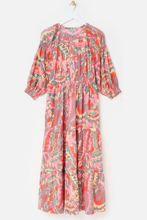 Oliver Bonas Abstract Tiered Midi Dress38