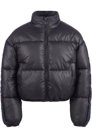 Juicy Couture Piger Mærke Diamante Stribet Puffer Coat14 - 15 år (164 - 170cm)