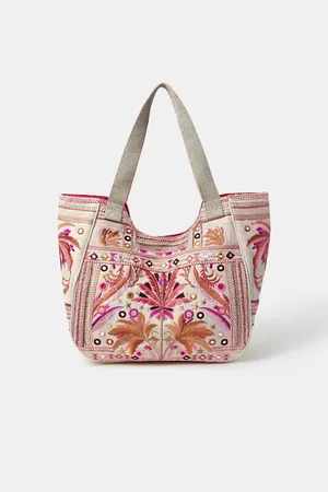 Accessorize Palm Mirror Embellished Tote Bagen