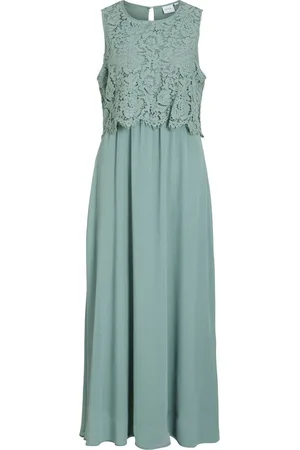 VILA Sleeveless Lace Maxi Occasion Dress38