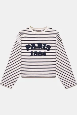 mint&berry Striped Slogan Topsmall