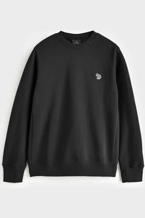 Paul Smith 100% Cotton Quarter Zip Zebra Print Logo SweatshirtM
