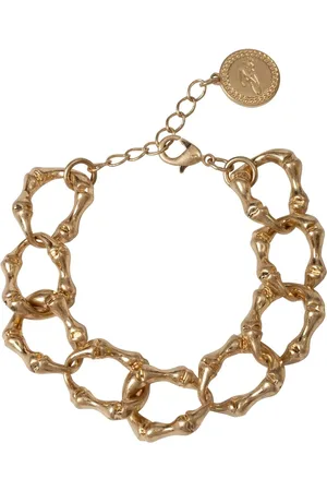 Bibi Bijoux Gold Tone Bamboo Chain Braceleten