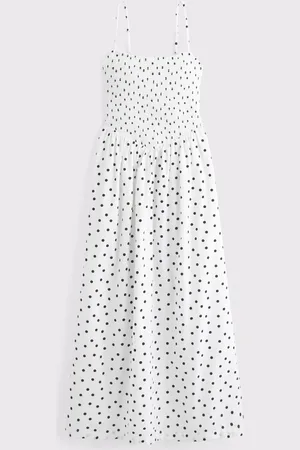 Abercrombie & Fitch Dipped Waist Strappy Midi Dresslarge