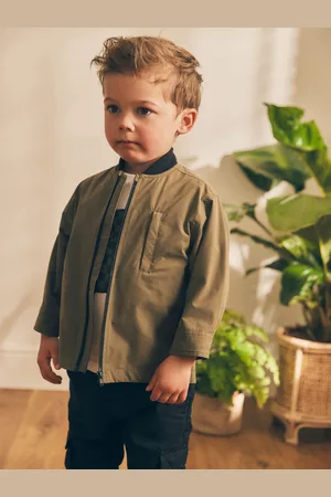 Next Shacket and T-Shirt Set (3mths-7yrs)3 - 6 måneder (62 - 68cm)