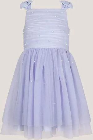 Monsoon Olivia Pearl Ruched Tulle Dress128134cm