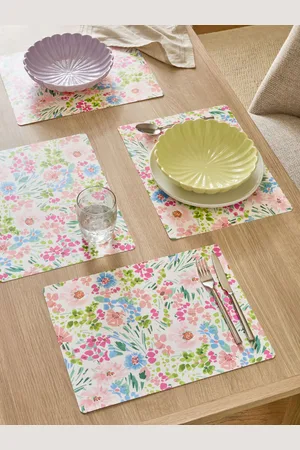 Next Set of 4 Lisse Floral Wipeclean Placematsen
