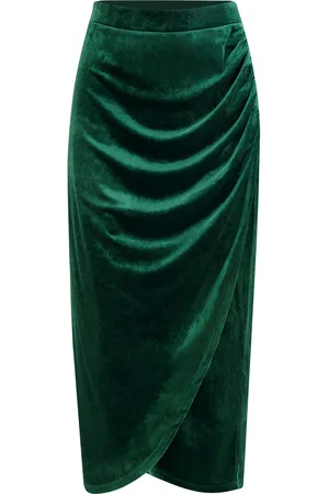 Pour Moi Jameela Stræk Velvet Midi Wrap Skirt38