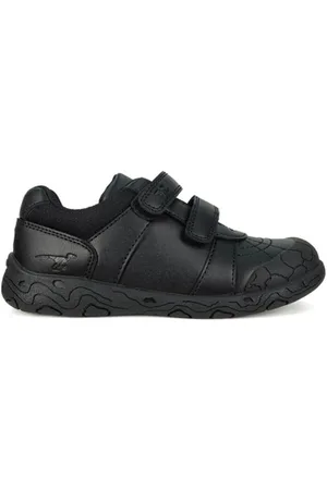 Toezone Boys Dex Black Vegan Dinosaur Black School Shoes